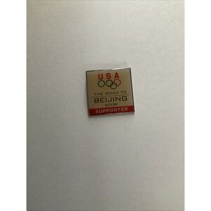 USA Road to Beijing 2008 Olympic Supporter Pin Aminco Collectible Lapel Pinback